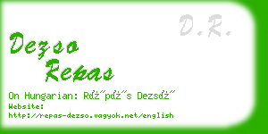 dezso repas business card